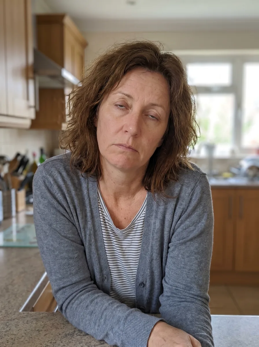 A tired, drained woman